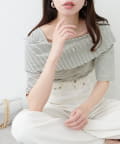 natural couture(ナチュラルクチュール) オフショルデザインカットソーTOPS