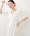 natural couture(ナチュラルクチュール) 【WEB限定】ワッシャー楊柳リゾートワンピース