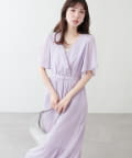 natural couture(ナチュラルクチュール) 【WEB限定】ワッシャー楊柳リゾートワンピース