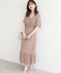 natural couture(ナチュラルクチュール) 【WEB限定】ワッシャー楊柳リゾートワンピース