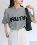 PUAL CE CIN(ピュアルセシン) 【汗シミ防止素材】シンプルロゴTシャツ