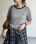 CPCM(シーピーシーエム) 【U.S. POLO ASSN.】クルーネック半袖リブT