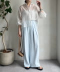 WEB限定】バックフリル異素材切替シャツ | DOUDOU(ドゥドゥ