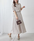NICE CLAUP / OLIVE des OLIVE OUTLET(ナイスクラップ  / オリーブ デ オリーブ アウトレット) 5分袖配色ステッチジャケットワンピースセット