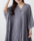 NICE CLAUP / OLIVE des OLIVE OUTLET(ナイスクラップ  / オリーブ デ オリーブ アウトレット) 【NAO】ハシゴレース入BIGカーデブラウス