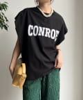 DOUDOU(ドゥドゥ) CONROロゴ布帛切替TEE