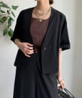 DOUDOU(ドゥドゥ) 【WEB限定】接触冷感5分袖ジャケット