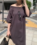 DOUDOU(ドゥドゥ) 【汗染み防止加工】前後2WAYジップワンピース