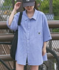 CIAOPANIC TYPY(チャオパニックティピー) 【PATTIPATTI】ユニセックスオーバー半袖シャツ