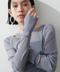 NICE CLAUP / OLIVE des OLIVE OUTLET(ナイスクラップ  / オリーブ デ オリーブ アウトレット) 【LARUTA】メッシュチュールプルオーバー