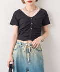 w closet(ダブルクローゼット) レースキャミレイヤードＴ