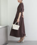 NICE CLAUP / OLIVE des OLIVE OUTLET(ナイスクラップ  / オリーブ デ オリーブ アウトレット) 【RMAF】袖ボリュームワンピース