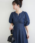 NICE CLAUP / OLIVE des OLIVE OUTLET(ナイスクラップ  / オリーブ デ オリーブ アウトレット) 【RMAF】袖ボリュームワンピース