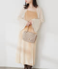 NICE CLAUP / OLIVE des OLIVE OUTLET(ナイスクラップ  / オリーブ デ オリーブ アウトレット) 【natural couture】ｏｓｏｎｏ観劇ベロア×ラメシフォンワンピース