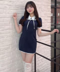 OLIVE des OLIVE(オリーブ デ オリーブ) 【着痩せ◎】3wayドッキングミニワンピ