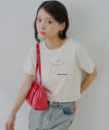 Chico(チコ) レースリボン刺繍チビT