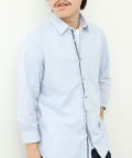 NOLLEY'S(ノーリーズ) 綿麻パラシュートボタン 7分袖シャツ