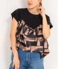 NOLLEY'S(ノーリーズ) スカーフ柄ビスチェ付き風Tシャツ