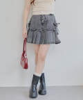 NICE CLAUP / OLIVE des OLIVE OUTLET(ナイスクラップ  / オリーブ デ オリーブ アウトレット) 【RMAF】カーゴリボンミニスカート