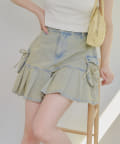 NICE CLAUP / OLIVE des OLIVE OUTLET(ナイスクラップ  / オリーブ デ オリーブ アウトレット) 【RMAF】カーゴリボンミニスカート
