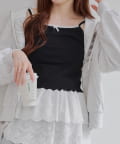 NICE CLAUP / OLIVE des OLIVE OUTLET(ナイスクラップ  / オリーブ デ オリーブ アウトレット) 【RMAF】レイヤードコーデにおすすめ、裾レース重ね着キャミインナー