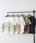NICE CLAUP / OLIVE des OLIVE OUTLET(ナイスクラップ  / オリーブ デ オリーブ アウトレット) 【RMAF】【WEB限定】オーガンジードッキング半袖Ｔ