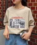 CIAOPANIC TYPY(チャオパニックティピー) ドルマンスリーブスラブフォトTee