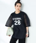 NOLLEY'S(ノーリーズ) ダンボールメッシュプリントTシャツ