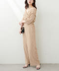 NICE CLAUP / OLIVE des OLIVE OUTLET(ナイスクラップ  / オリーブ デ オリーブ アウトレット) 【natural couture】カットレースフロントクロスサロペ