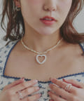 Lattice(ラティス) シェルハートネックレス
