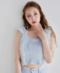one after another NICE CLAUP(ワンアフターアナザー ナイスクラップ) 【moon light marine collection】チュールフリルタンク
