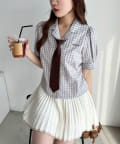 one after another NICE CLAUP(ワンアフターアナザー ナイスクラップ) ネクタイ付き開襟シャツ