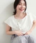 natural couture(ナチュラルクチュール) 【WEB限定】アシメカラーオフショルブラウス