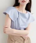 natural couture(ナチュラルクチュール) 【WEB限定】アシメカラーオフショルブラウス