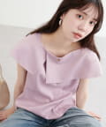 natural couture(ナチュラルクチュール) 【WEB限定】アシメカラーオフショルブラウス
