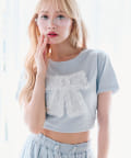OLIVE des OLIVE(オリーブ デ オリーブ) リボンTシャツ