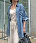 Jena　espace merveilleux(ジェナ　エスパスメルヴェイユ) 【販売後即完売】【夏も着れる】テンセルデニムシャツ