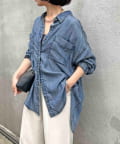 Jena　espace merveilleux(ジェナ　エスパスメルヴェイユ) 【販売後即完売】【夏も着れる】テンセルデニムシャツ