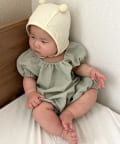 CIAOPANIC TYPY(チャオパニックティピー) 【BABY】パフスリーブチェック柄サッカーロンパース