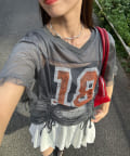 CIAOPANIC(チャオパニック) メッシュナンバリングシャーリングTee