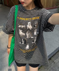 CIAOPANIC TYPY(チャオパニックティピー) 【SOUNDS GOOOOD】パウダー加工プリント&刺繍TEE