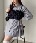 NICE CLAUP / OLIVE des OLIVE OUTLET(ナイスクラップ  / オリーブ デ オリーブ アウトレット) 【one after another】シャツビスチェセット