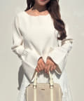 NICE CLAUP / OLIVE des OLIVE OUTLET(ナイスクラップ  / オリーブ デ オリーブ アウトレット) 【one after another】レースアップニット