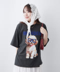 NICE CLAUP / OLIVE des OLIVE OUTLET(ナイスクラップ  / オリーブ デ オリーブ アウトレット) 【RMAF】メガネ犬半袖T