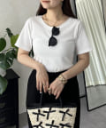 prose verse(プロズヴェール) バックメタルリブTシャツ