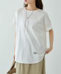 PUAL CE CIN(ピュアルセシン) 【汗シミ防止】ワンポイントロゴTシャツ