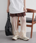 w closet(ダブルクローゼット) 【3色展開】ヴィンテージレースパンツ