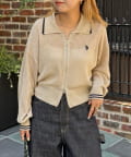 CPCM(シーピーシーエム) 【U.S. POLO ASSN.】襟付きメッシュカーディガン