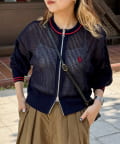 CPCM(シーピーシーエム) 【U.S. POLO ASSN.】クルーネックメッシュカーディガン