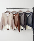 NICE CLAUP / OLIVE des OLIVE OUTLET(ナイスクラップ  / オリーブ デ オリーブ アウトレット) 2枚セット【RMAF】メッシュカーデ+配色リブタンク